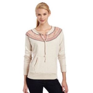 Lucky Brand Embroidered Pullover Hoodie Size S